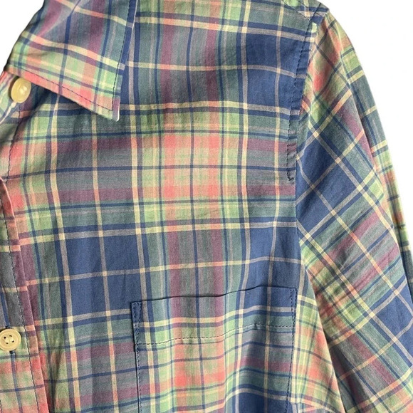 J. Crew The Perfect Shirt Pink & Blue Plaid Button Down Size Small 100% Cotton - Picture 5 of 9